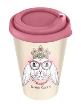 Стакан с крышкой 420мл с декором (микс1)